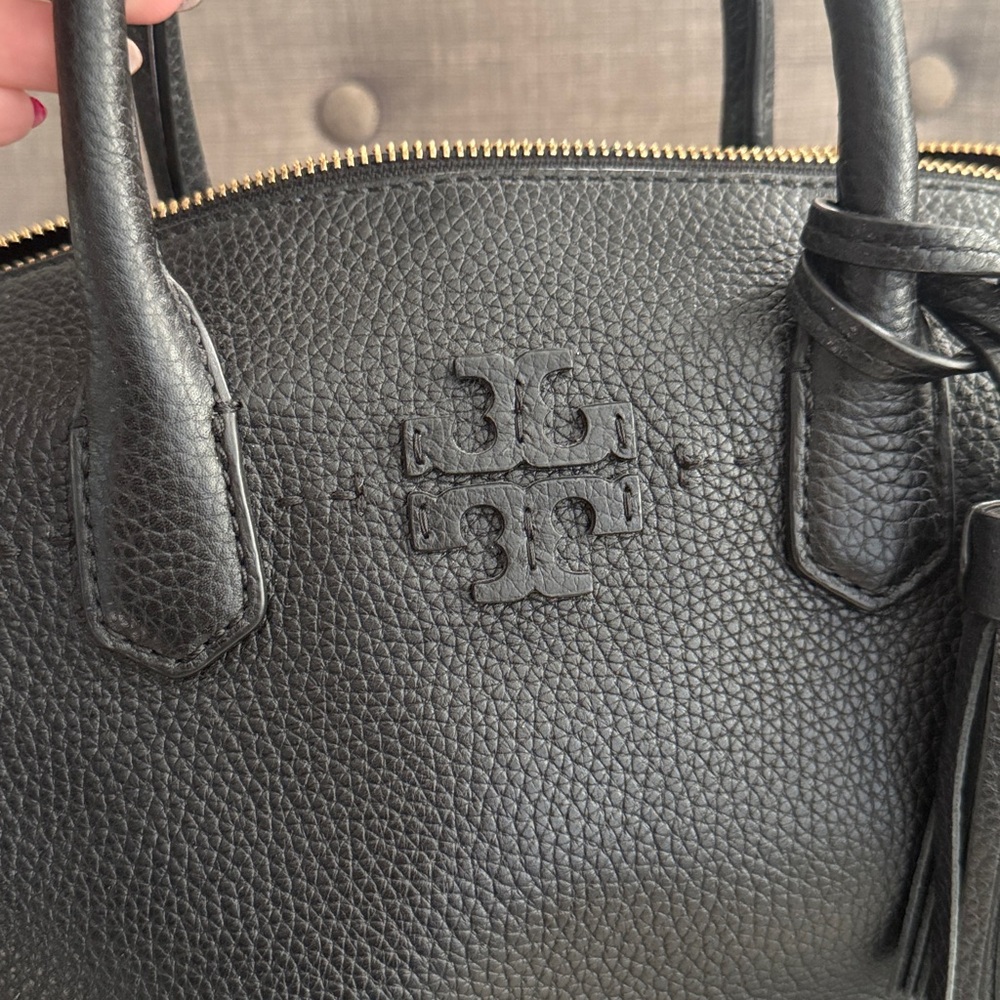 Tory Burch Black Leather satchel handbag - Picture 3 of 13